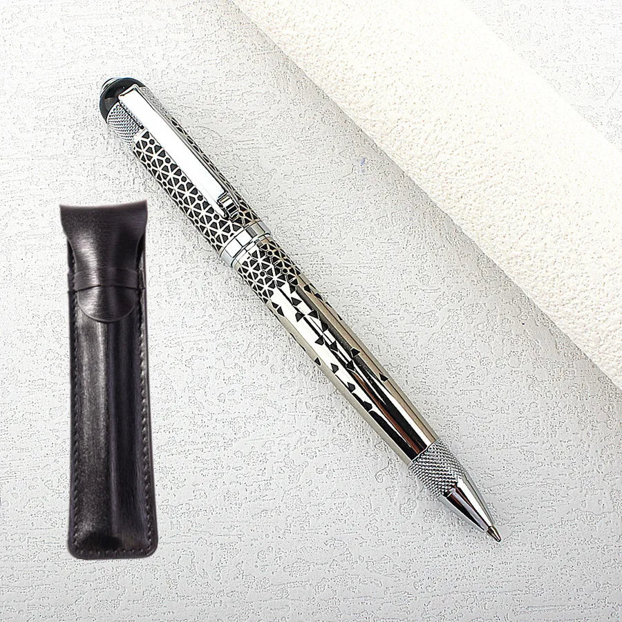 Classic Luxury Ink Ballpoint Pen, Ink Medium Point 0.7mm Smooth Writing Metal Ball Point Pen Signature Pen