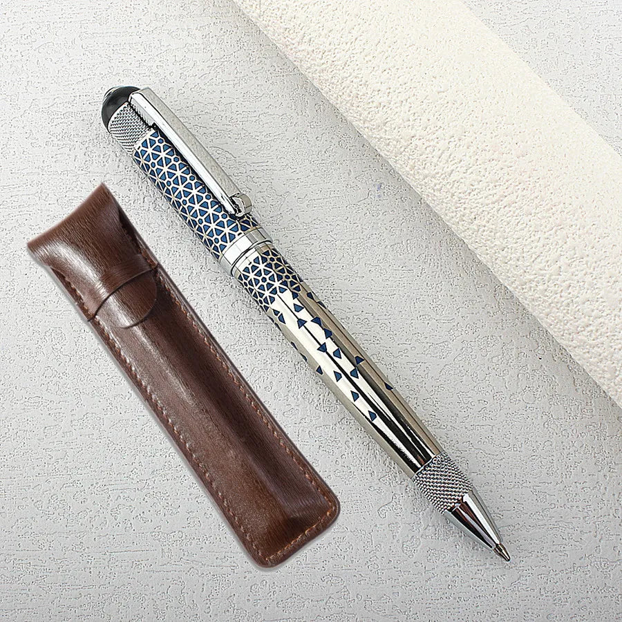 Classic Luxury Ink Ballpoint Pen, Ink Medium Point 0.7mm Smooth Writing Metal Ball Point Pen Signature Pen