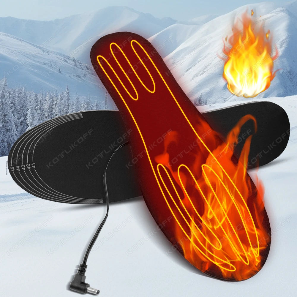 HeatWalk - USB Heated Shoe Insoles Rechargeable Free to Cut Washable Winter Outdoor Skiing Foot Warmers Warm Insoles For Shoes