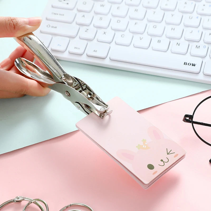 1pcs Hand Held Metal Stationery Round Hole Diameter 6 mm Hole Punch Pliers Hole Punch Paper Hole Punch Boxed Single Hole Punch