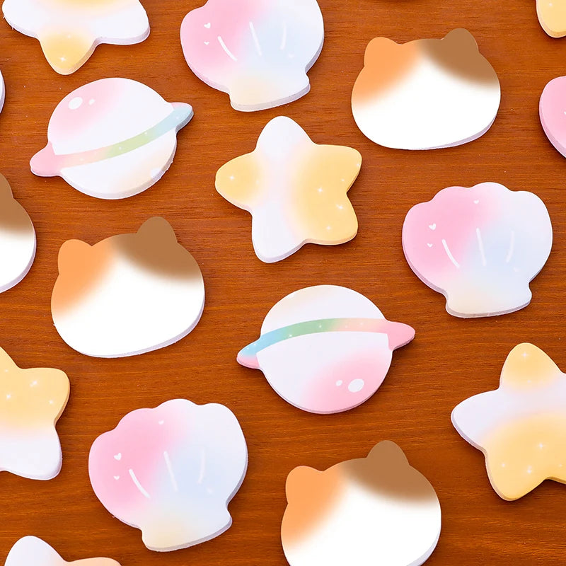 60Sheets Cartoon Gradient Memo Pads Scrapbooking Sticker School Supplies Post Sticky Notes Office Stationery