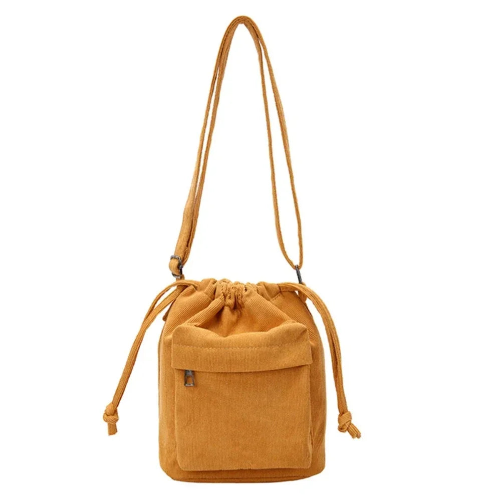 LIVI - 
2025 New Women Bag Middle Shoulder Bag Korean Style Drawstring Bucket Bag Casual Light Youth Crossbody Bag Whole Sale