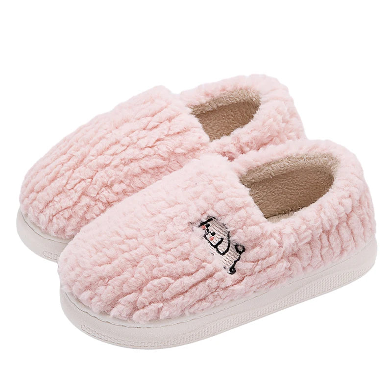 Cocy -Cotton Slippers for Women Suitable for Home Use Indoor Anti Slip Confinement Shoes Thick Soled Warm for Couples Men Slippers