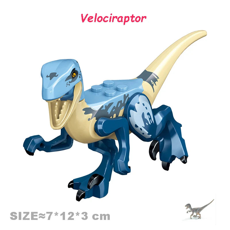 Jurassic World Dinosaurs Velociraptor Triceratops Indominus T-Rex Model Assemble Educational Building Blocks Toys For Kids Gifts