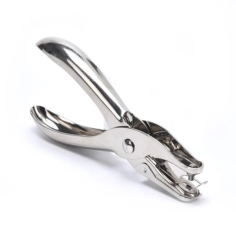 1pcs Hand Held Metal Stationery Round Hole Diameter 6 mm Hole Punch Pliers Hole Punch Paper Hole Punch Boxed Single Hole Punch