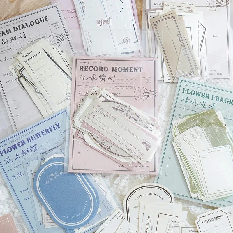 30pcs/lot Embrace The Summer Vintage Simple Border Memo Pad Material Paper Creative DIY Journal Collage Stationery