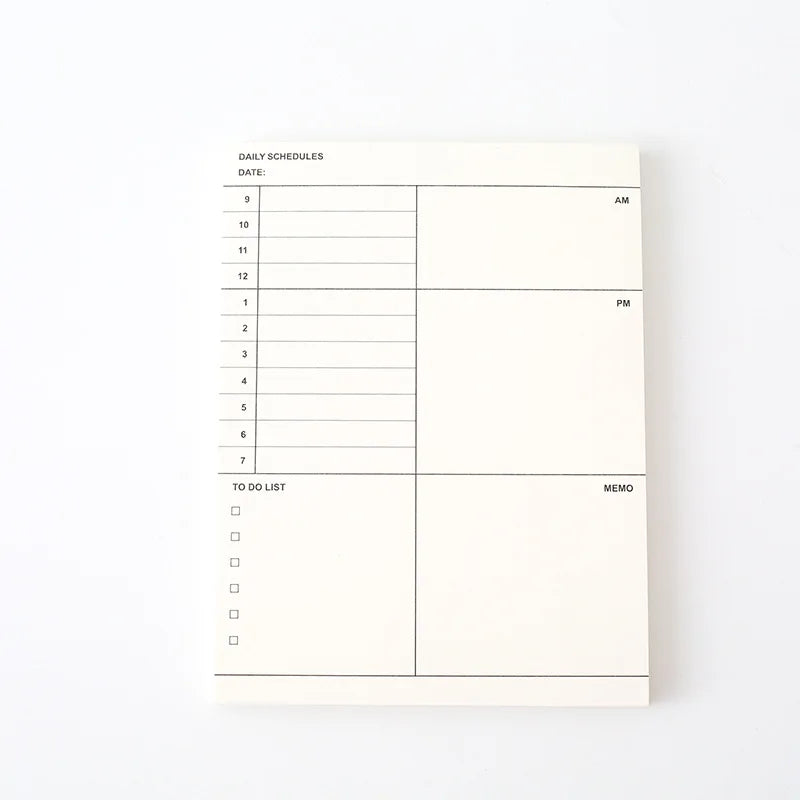 50Sheet Daily Weekly Monthly Planner Agenda Notebook Memo Weekly Goals Habit Schedules Stationery Office Student School Supplies