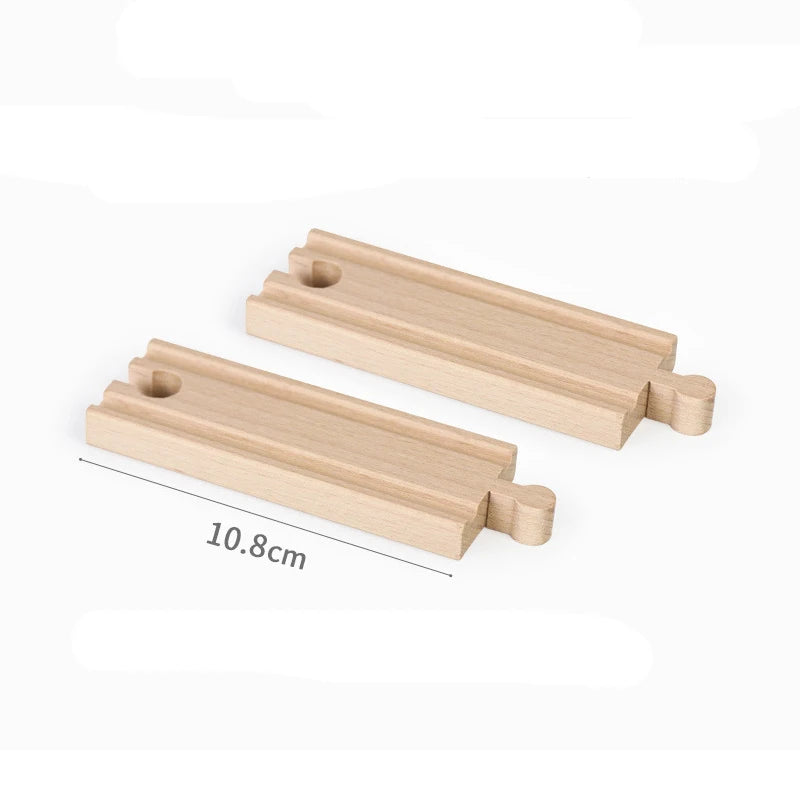 Wooden Train Rail Kinds Of Wooden Train Track Connector Adapter Fit for All Brands Wood Tracks Educational Toys For Kids Gift