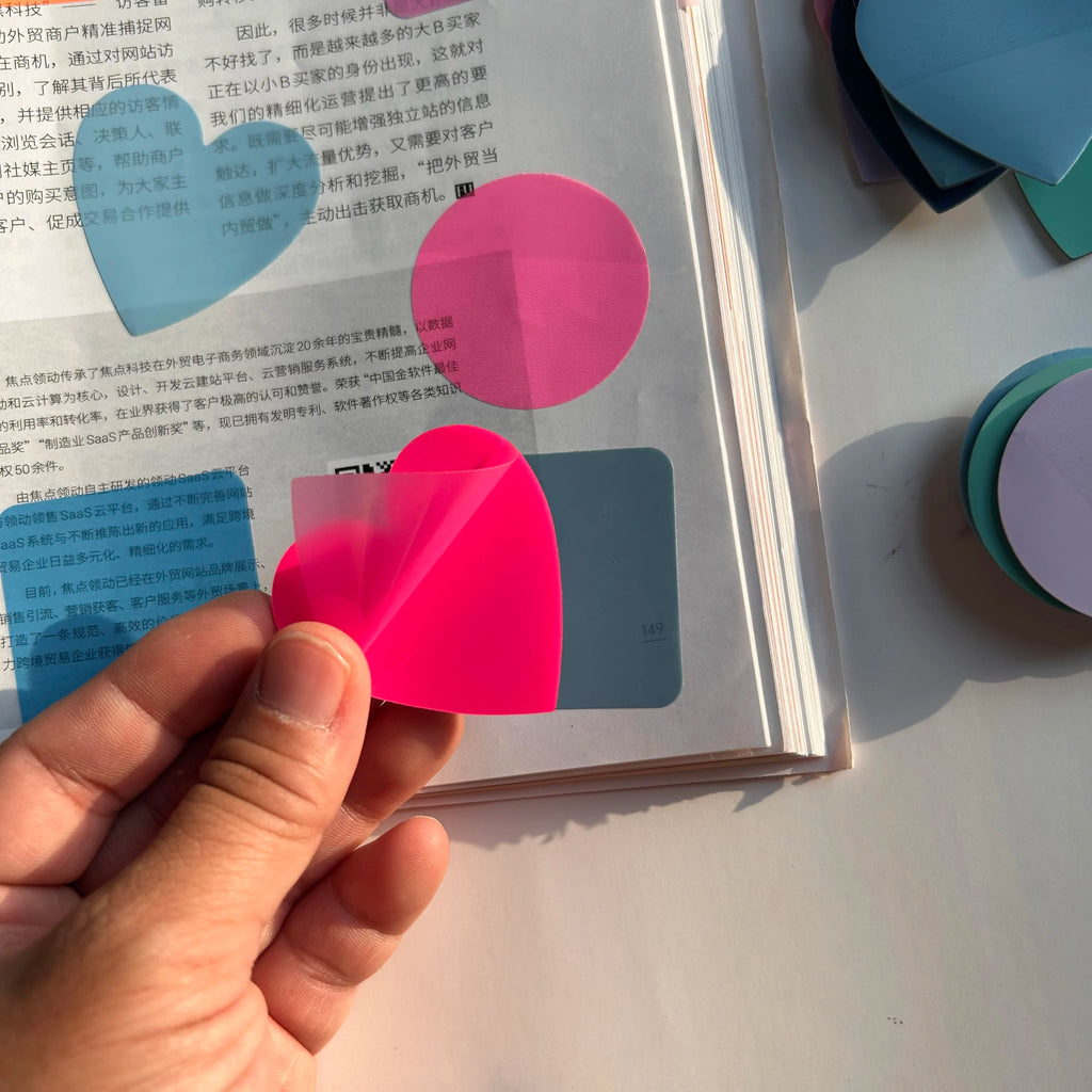 8 Colors 160 Sheets Transparent Sticky Note Memo Pad Scrapes Stickers Waterproof Clear Notepad School Stationery Office Supplie