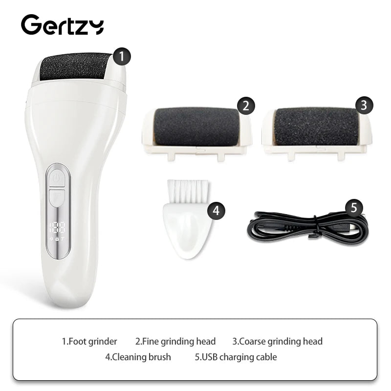 PediGlow - USB rechargeable electric foot remover, suitable for portable foot therapy tools with dead skin and hard cracks