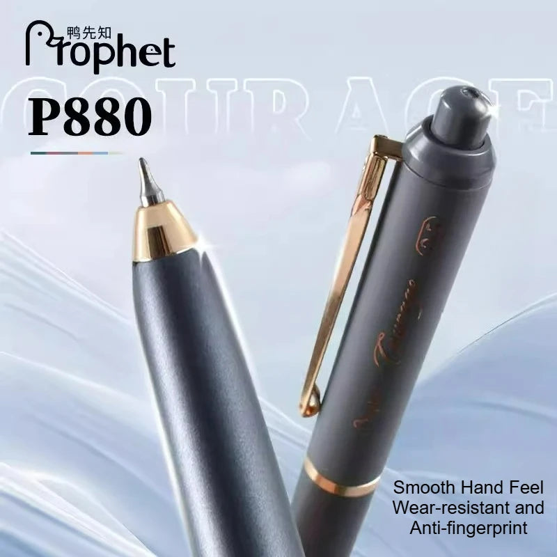 PROPHET COURAGE Gel Pen 0.5mm Rose Gold Pen Clip Low Center of Gravity CS Double-ball Pen Tip Alpha Gel Drop-resistant