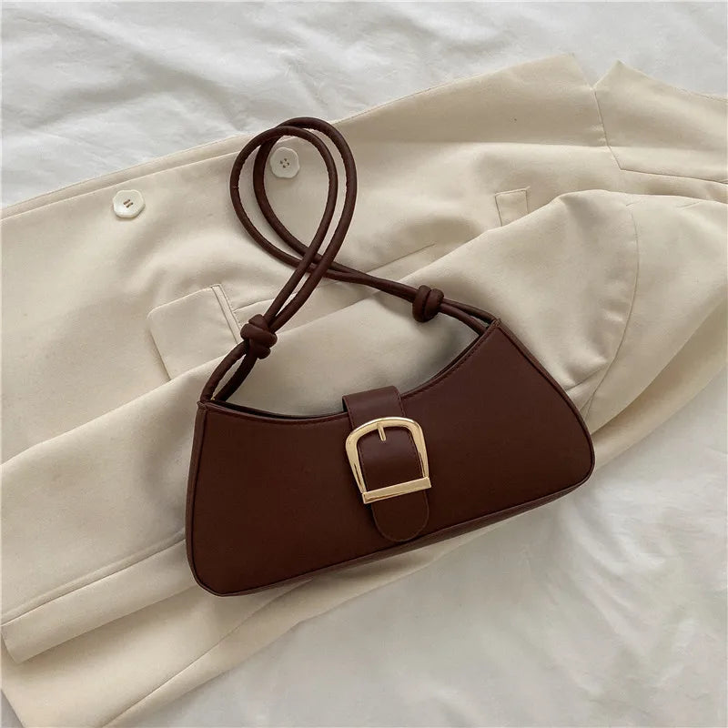 KIRA - 
Women's Shoulder Bag Solid Color Popular Small Bag Trend Summer 2025 New Trendy Crossbody Bag Texture Shoulder Underarm Bag