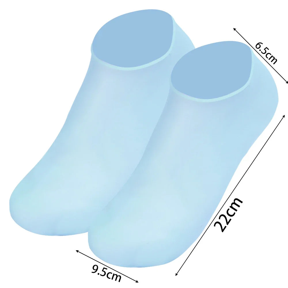 HeelGuard - 1/3pairs Silicone Moisturizing Foot Socks Anti Cracking Dry Dead Skin Foot Spa Tools Reusable Gel Stocking Protective Feet Cover