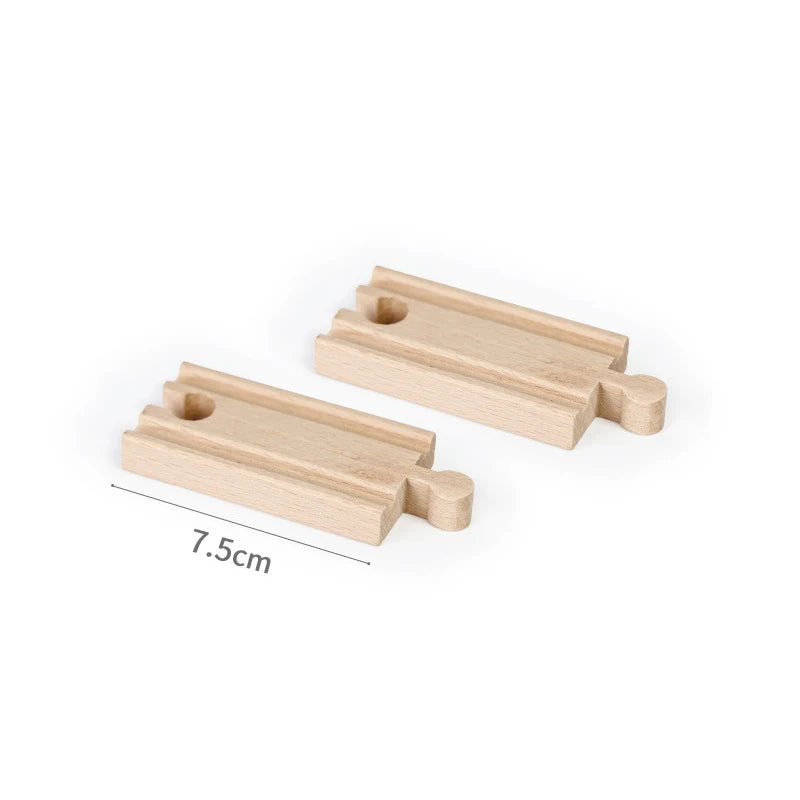 Wooden Train Track Connector Railway Rails Accessories Fit Thomas Train Road Connector Wood Railway Bridge Boys Birthday Gifts