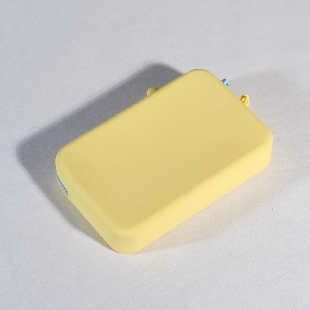 AquaSil - Portable Large Capacity Cosmetic Storage Bag with Zipper Silicone Storage Bags Outdoor Waterproof Square Makeup Pouch