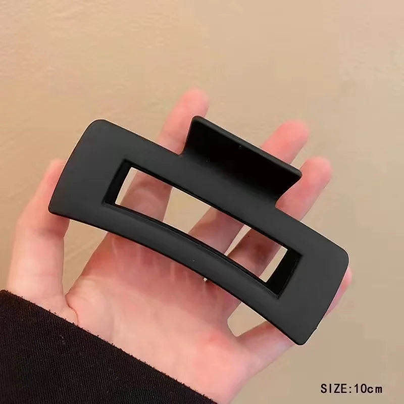 Clawra - Black Series big Hair Clip for women Simplicity Ponytail Clip Women Fashion Shark Clip Girl Hair Clamp