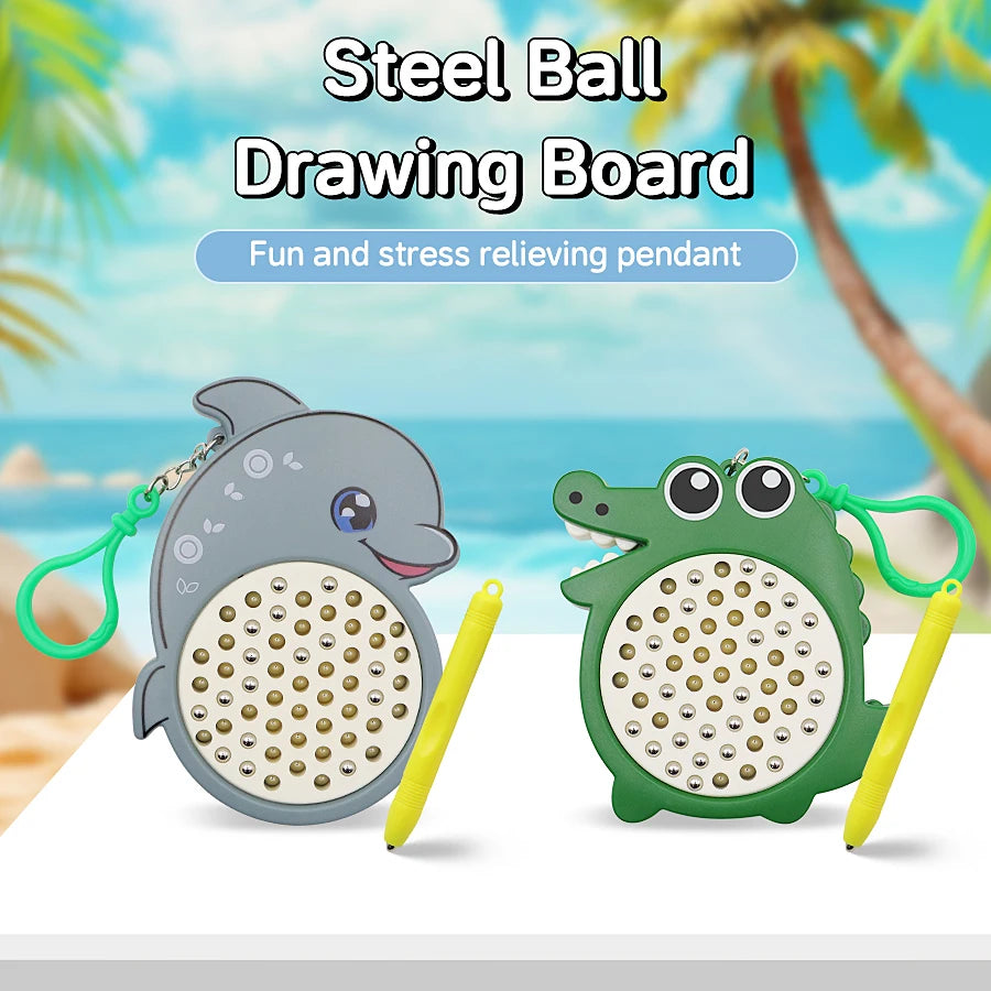 Magnet Ball Drawing Board Kids Magnet Tablet Sketch Pad With Magnetic Stylus Montessori Education Travel Activities Magnet Toy