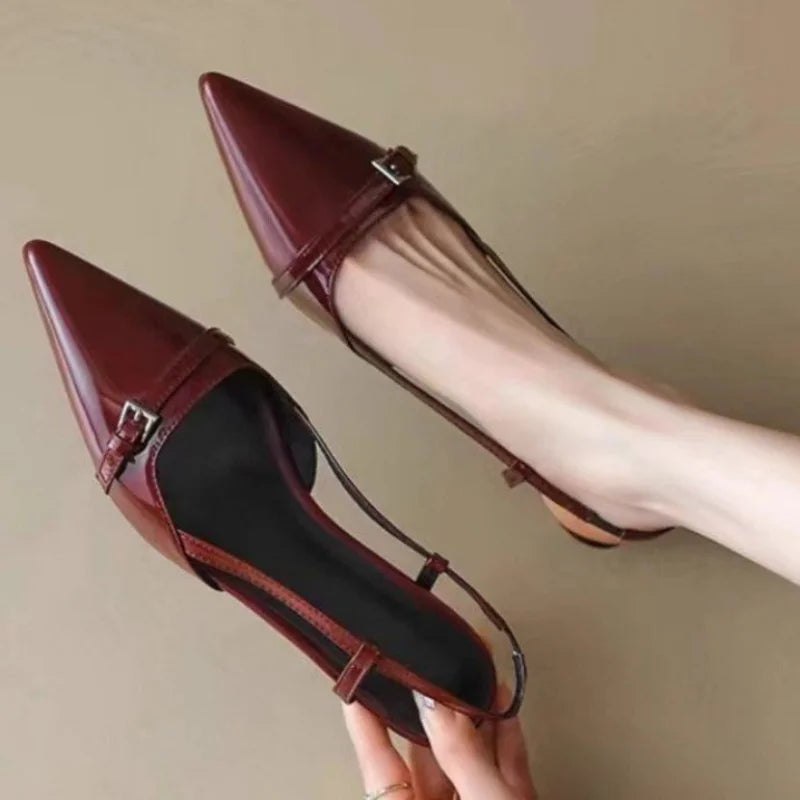 MAVINA - 
2025 Women Shoes Pumps Sandals Spring Fashion Pointed Toe Slingbacks Female Footwear Summer Ladies Shallow Shoes High Heels