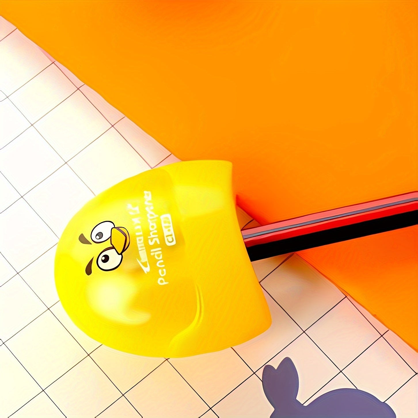 4pcs Manual Pencil Sharpener - Fun Chick Characteristic Pencil Sharpener Single Hole Compact Handheld Design, Suitable for Students, Classroom, and Home Office