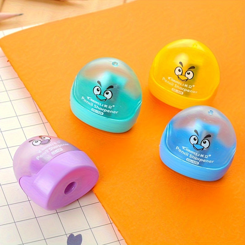 4pcs Manual Pencil Sharpener - Fun Chick Characteristic Pencil Sharpener Single Hole Compact Handheld Design, Suitable for Students, Classroom, and Home Office