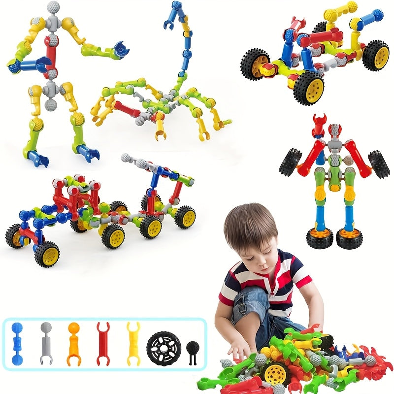 132pcs Kids STEM Building Toys for 3 4 5 6 7 8+ Year Old Boy Girl Birthday Gift, Educational Building Blocks Stem Kits Activities Engineering Creative Games, Ideal Christmas Birthday GiftsChristmas stocking stuffers,Christmas
