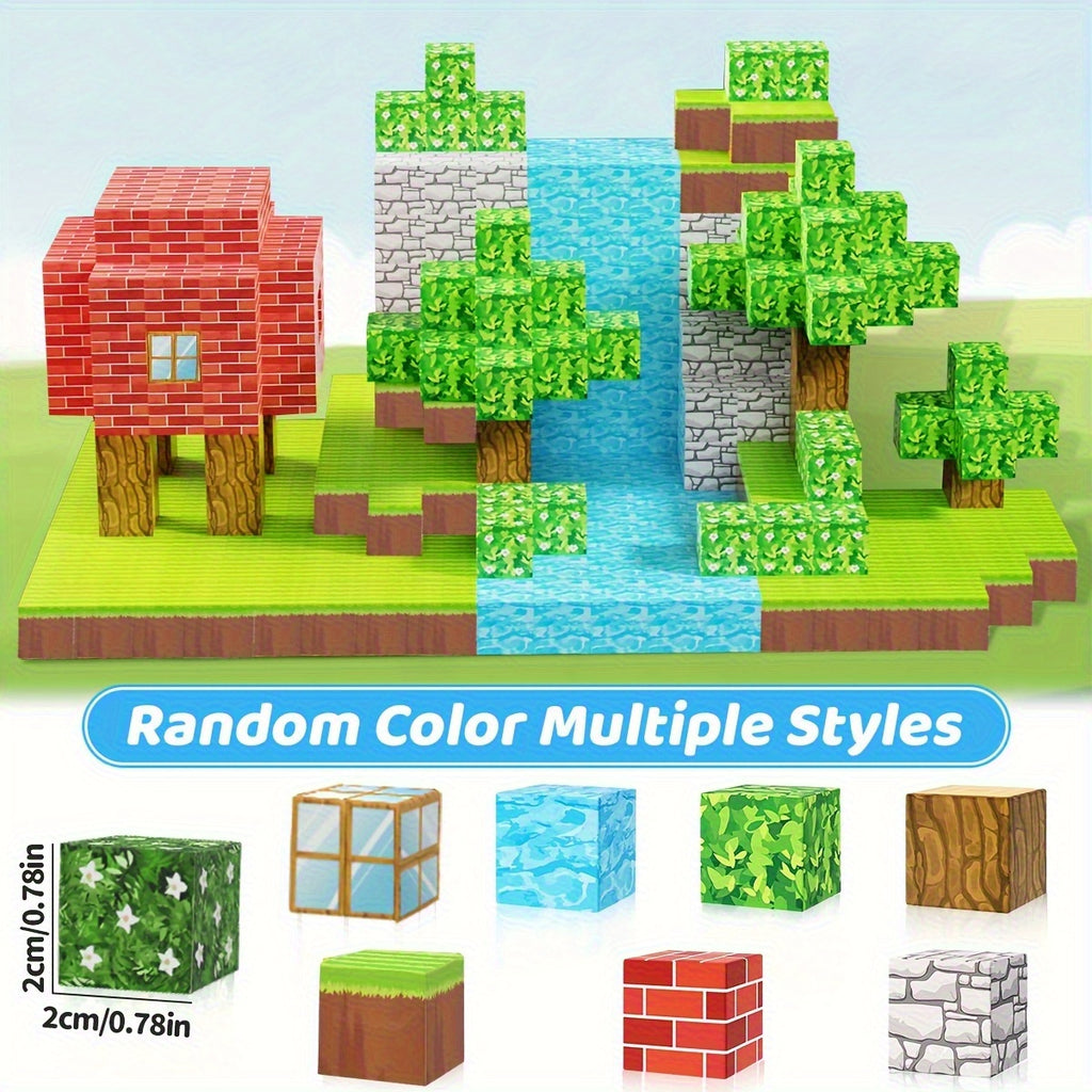 100/50/30pcs Magnetic Building Blocks, a Sensory Featuring Magnet Cubes, Are an Enhanced STEM Present Designed to Help Children Develop Their Cognitive Skills. WinterChristmas stocking stuffers,Christmas stocking stuffers