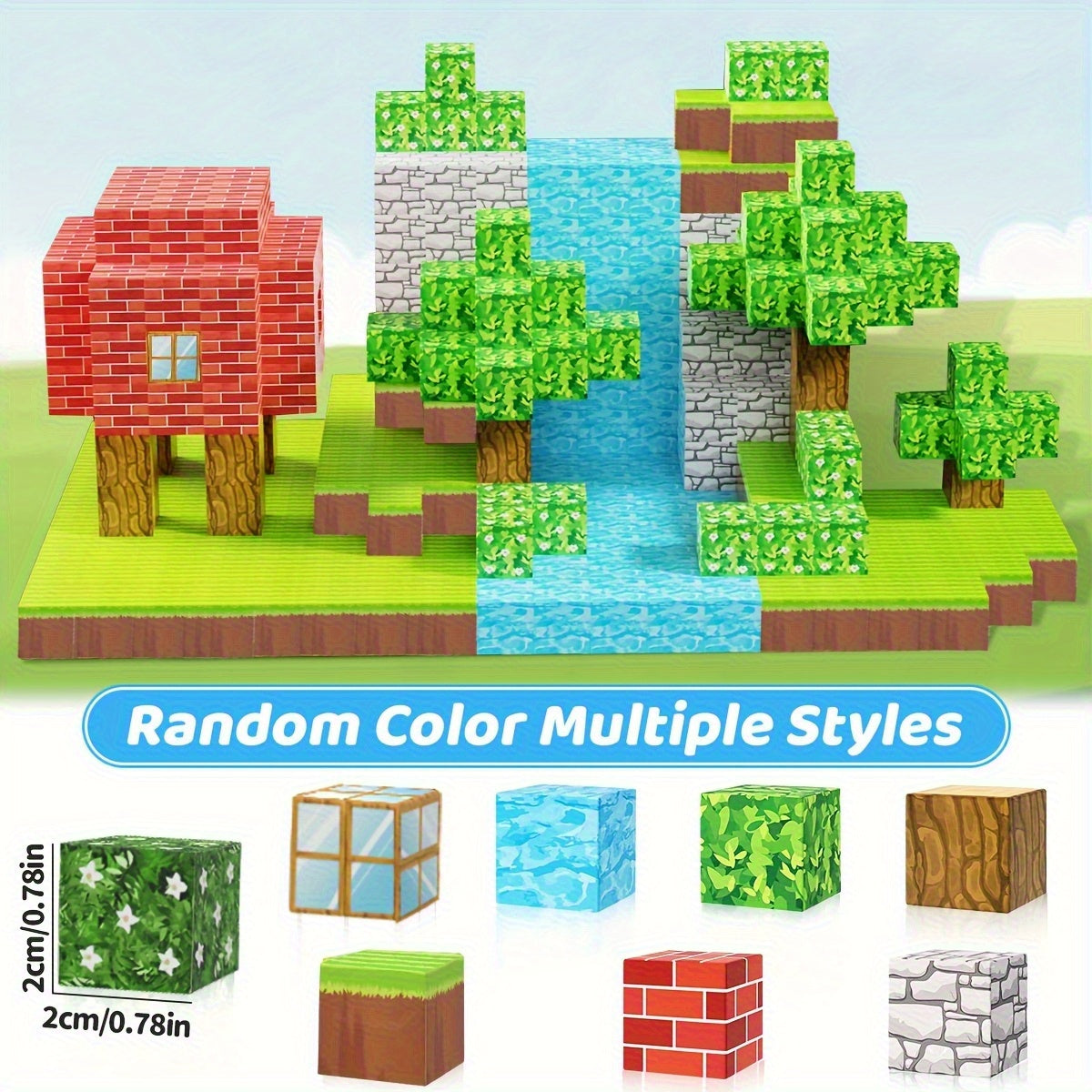 100/50/30pcs Magnetic Building Blocks, a Sensory Featuring Magnet Cubes, Are an Enhanced STEM Present Designed to Help Children Develop Their Cognitive Skills. WinterChristmas stocking stuffers,Christmas stocking stuffers
