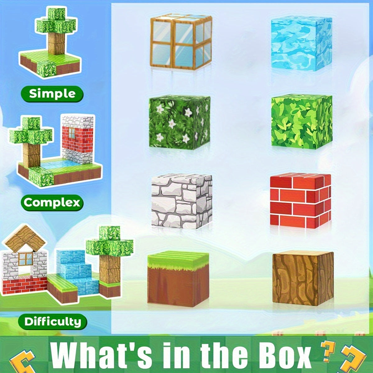 100/50/30pcs Magnetic Building Blocks, a Sensory Featuring Magnet Cubes, Are an Enhanced STEM Present Designed to Help Children Develop Their Cognitive Skills. WinterChristmas stocking stuffers,Christmas stocking stuffers